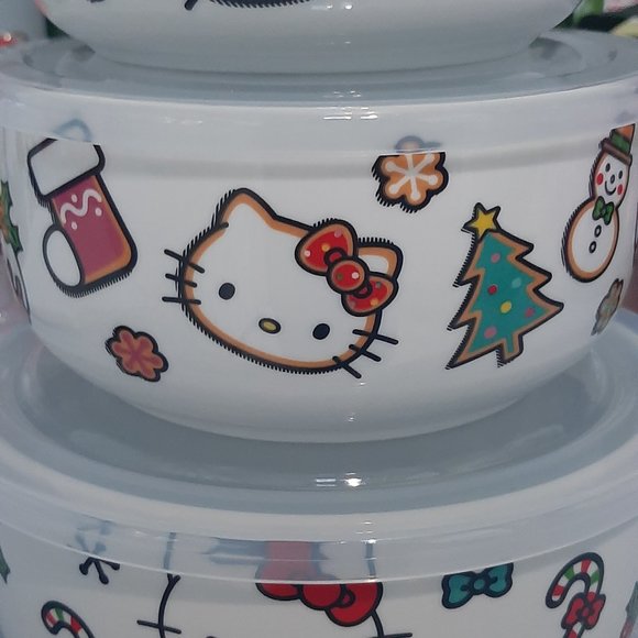 Hello Kitty Ceramic Food Storage Containers, Set of 3 - Picture 6 of 6